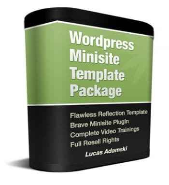 WordPress Minisite Template Package - Flawless Reflection with PLR resell rights