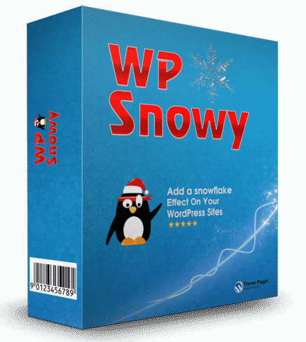 Snowy Christmas plugin for WordPress with falling snow effect and PLR resell rights