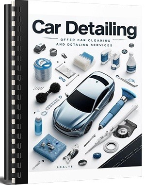 Car detailing PLR package with report and ecover for resell rights digital download