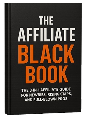 The Affiliate Black Book PLR cover – 3-in-1 affiliate marketing guide for beginners to pros