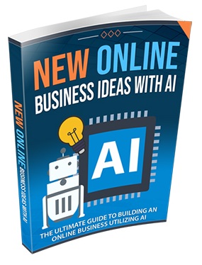 New online business ideas with AI ebook cover showing digital entrepreneurship guide